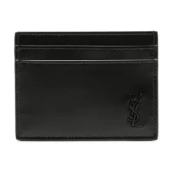Saint Laurent Tiny Cassandre Card Holder-Heren Portefeuilles