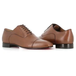 Christian Louboutin Tobacco Oxford Platte Schoenen-Heren Instappers & Slip Ons|Nette Schoenen
