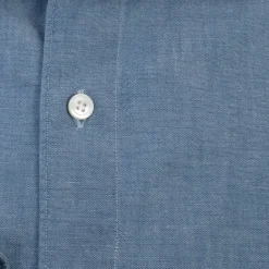 Finamore Tokyo Line Chambray Denim Overhemd-Heren Overhemden