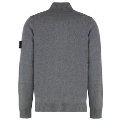 Stone Island Trui met halve rits en vilten details-Heren Truien & Vesten
