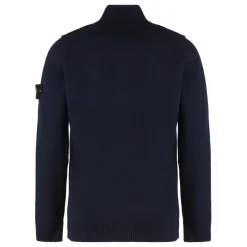 Stone Island Trui met Korte Rits en Vilt Details-Heren Truien & Vesten