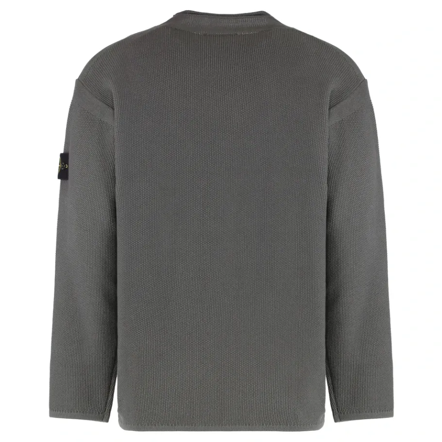 Stone Island Trui met polokraag en omgekeerde stikseldetails-Heren Truien & Vesten