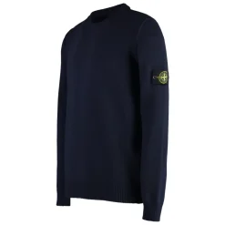 Stone Island Trui met ronde hals en stikseldetails-Heren Truien & Vesten