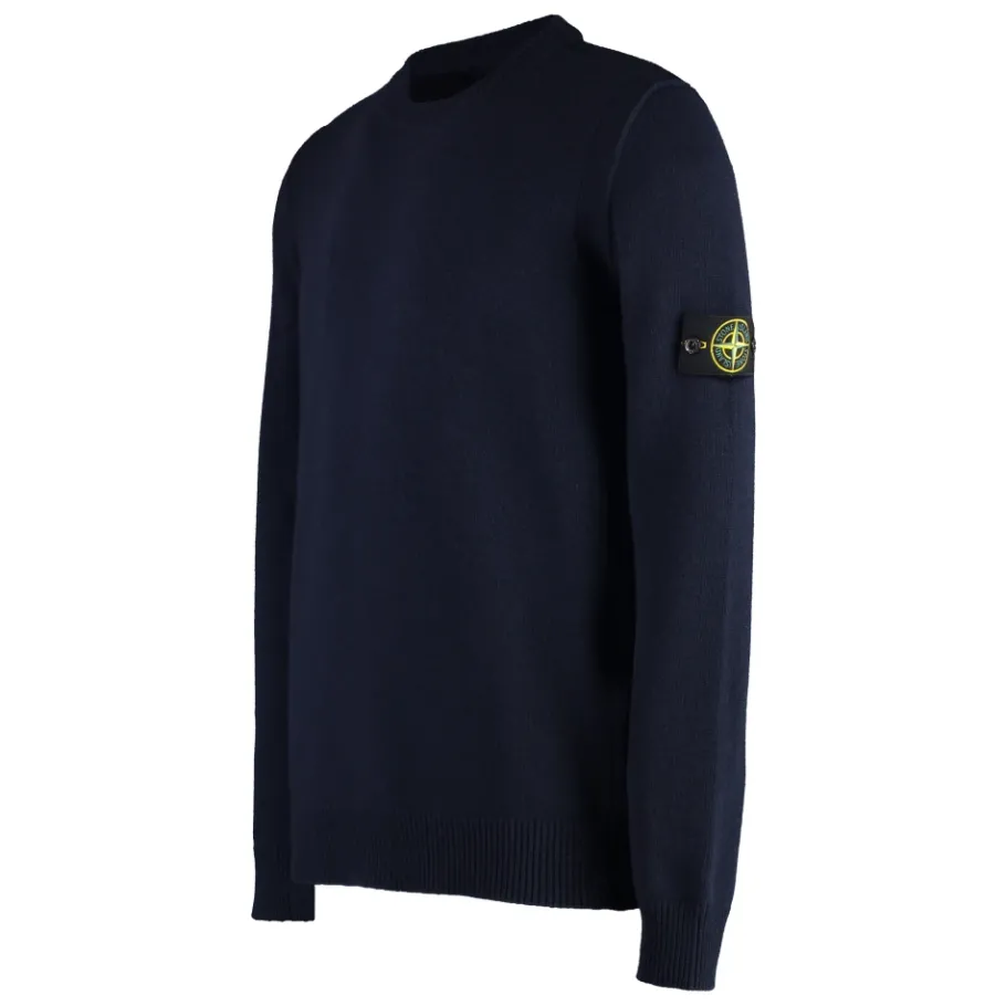 Stone Island Trui met ronde hals en stikseldetails-Heren Truien & Vesten