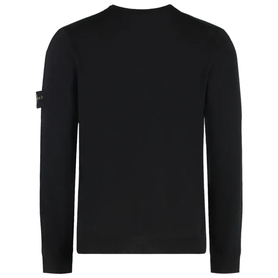 Stone Island Trui met ronde hals en verhoogde stikseldetails-Heren Truien & Vesten