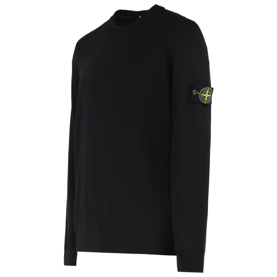 Stone Island Trui met ronde hals en verhoogde stikseldetails-Heren Truien & Vesten