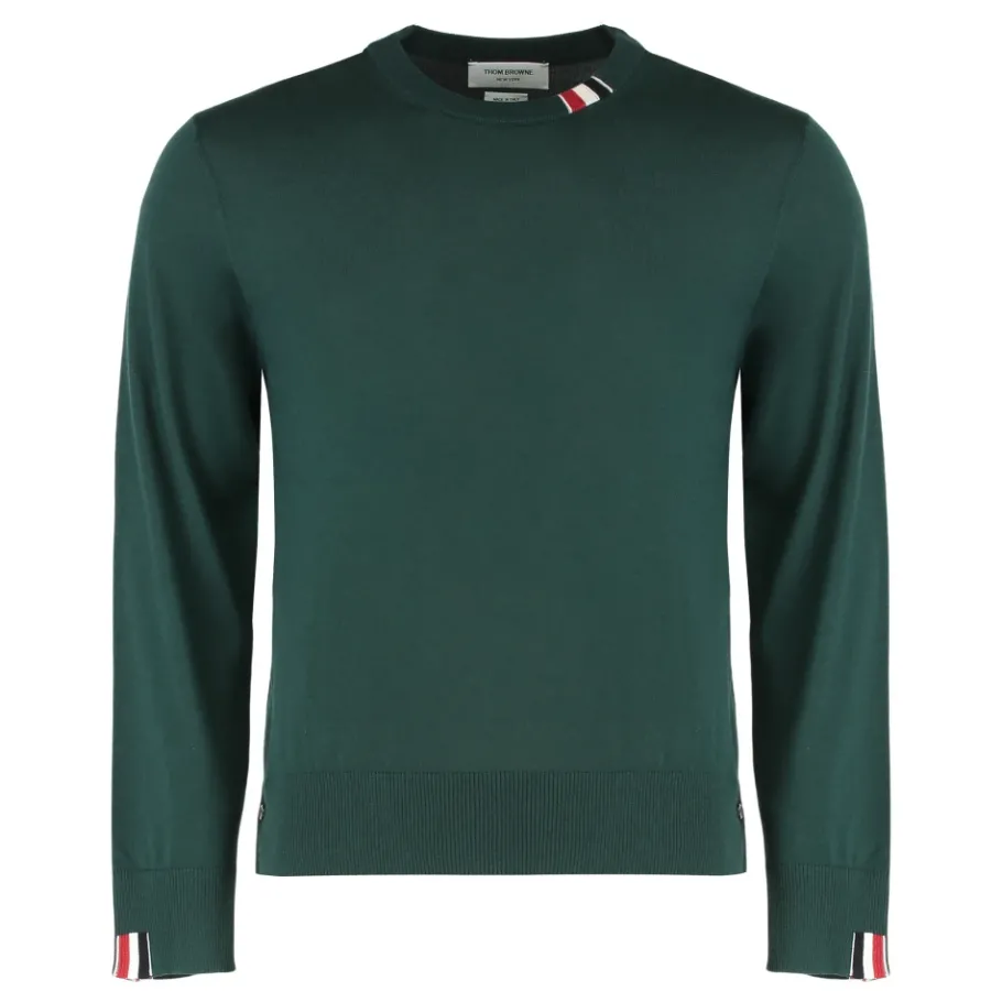 Thom Browne Trui met ronde hals van scheerwol-Heren Truien & Vesten