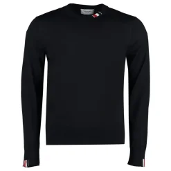 Thom Browne Trui van zuiver scheerwol met ronde hals-Heren Truien & Vesten