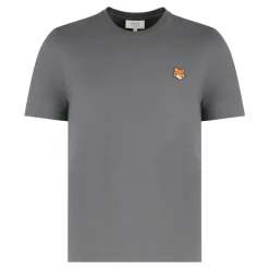 Maison Kitsuné T-shirt met ronde hals van katoen-Heren Shirts