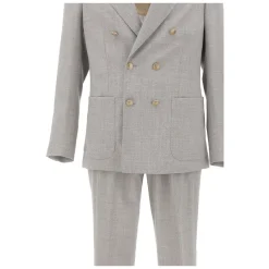 Eleventy Tweedelig Double-breasted pak-Heren Kostuums