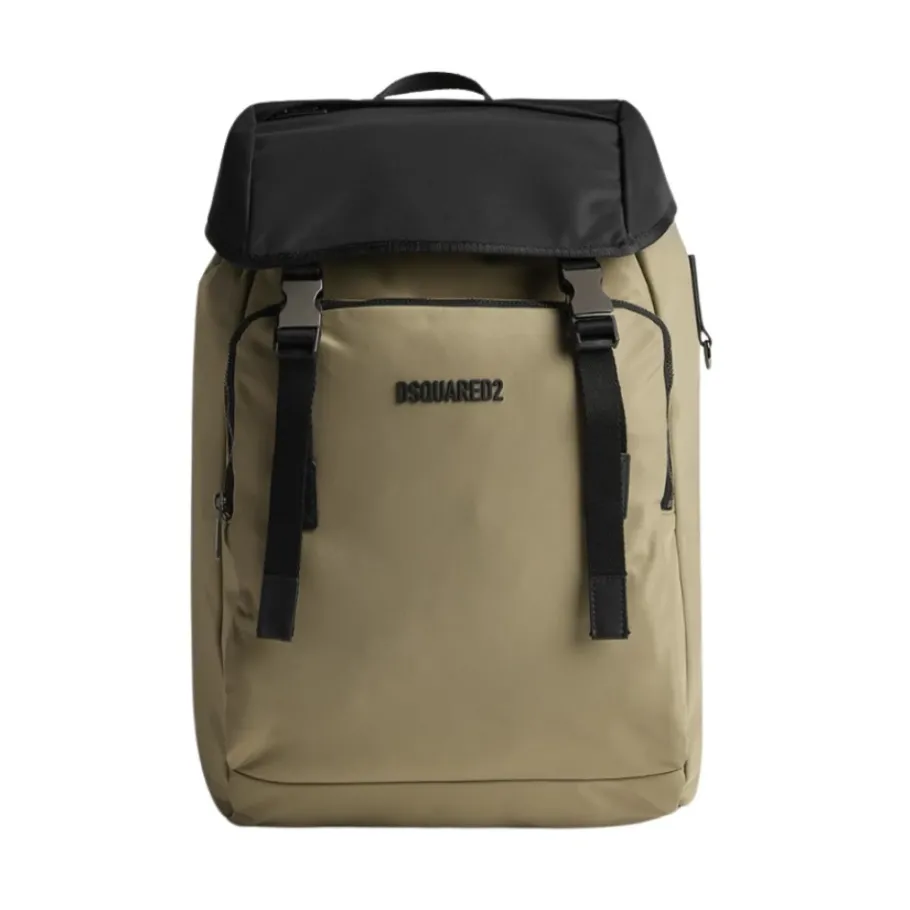 Dsquared2 Tweekleurige Rugzak met Verstelbaar Trekkoord en Zakken met Rits-Heren Rugzakken|Tassen
