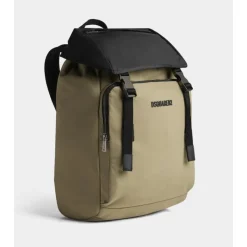 Dsquared2 Tweekleurige Rugzak met Verstelbaar Trekkoord en Zakken met Rits-Heren Rugzakken|Tassen