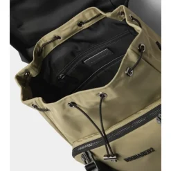 Dsquared2 Tweekleurige Rugzak met Verstelbaar Trekkoord en Zakken met Rits-Heren Rugzakken|Tassen