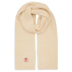 GALLO Unisex effen witte geribbelde sjaal-Heren Sjaals