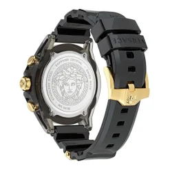 Versace Unisex Horloge Icon Active Gouden Wijzerplaat e Siliconen Band VEZ701723-Heren Horloges