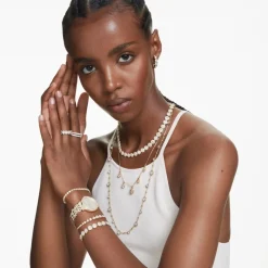 Swarovski Unisex Imber 31 mm Kristal Armbandhorloge Goudkleurig 5718169-Heren Horloges