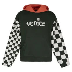 ERL Venice Checker Sleeve Hoodie-Heren Truien & Vesten