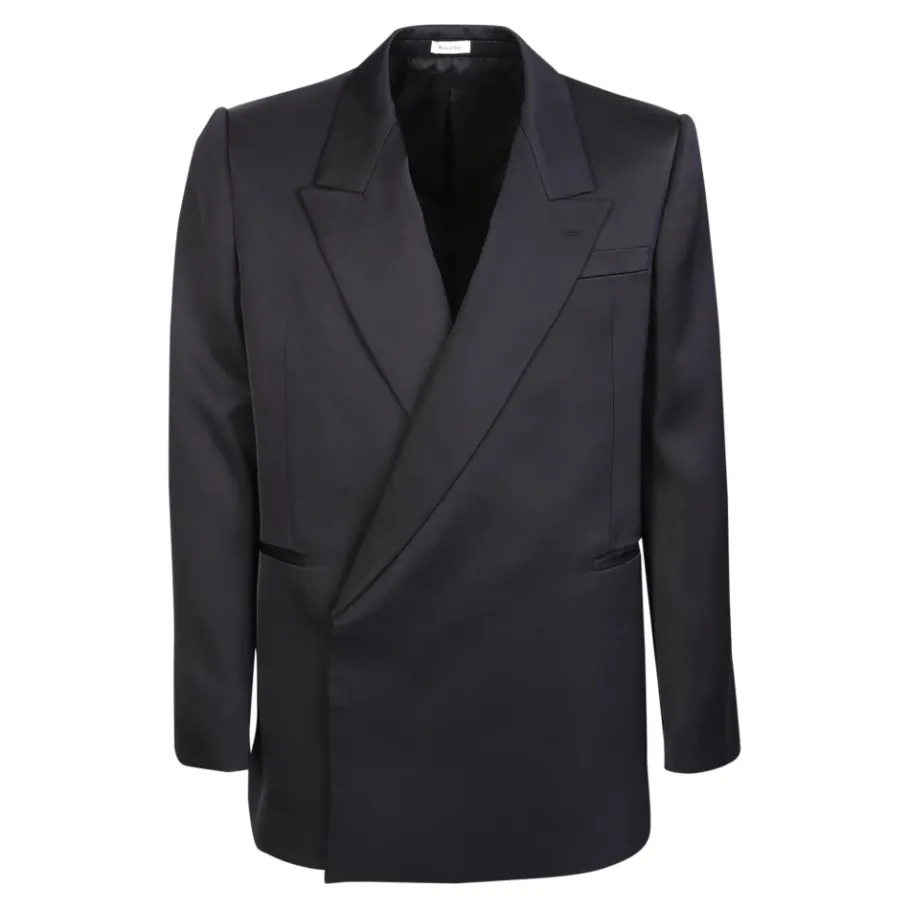 Alexander McQueen Verhoogde wollen jas-Heren Kostuums