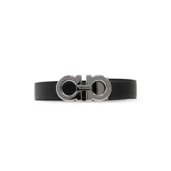 Ferragamo Verstelbare Double Gancini Riem-Heren Riemen