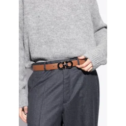 Ferragamo Verstelbare Double Gancini Riem-Heren Riemen