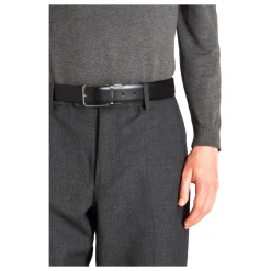 Santoni Verstelbare riem van gepolijst leer-Heren Riemen