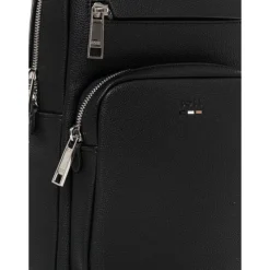 Hugo Verstelbare Schoudertas met Voorvak-Heren Tassen