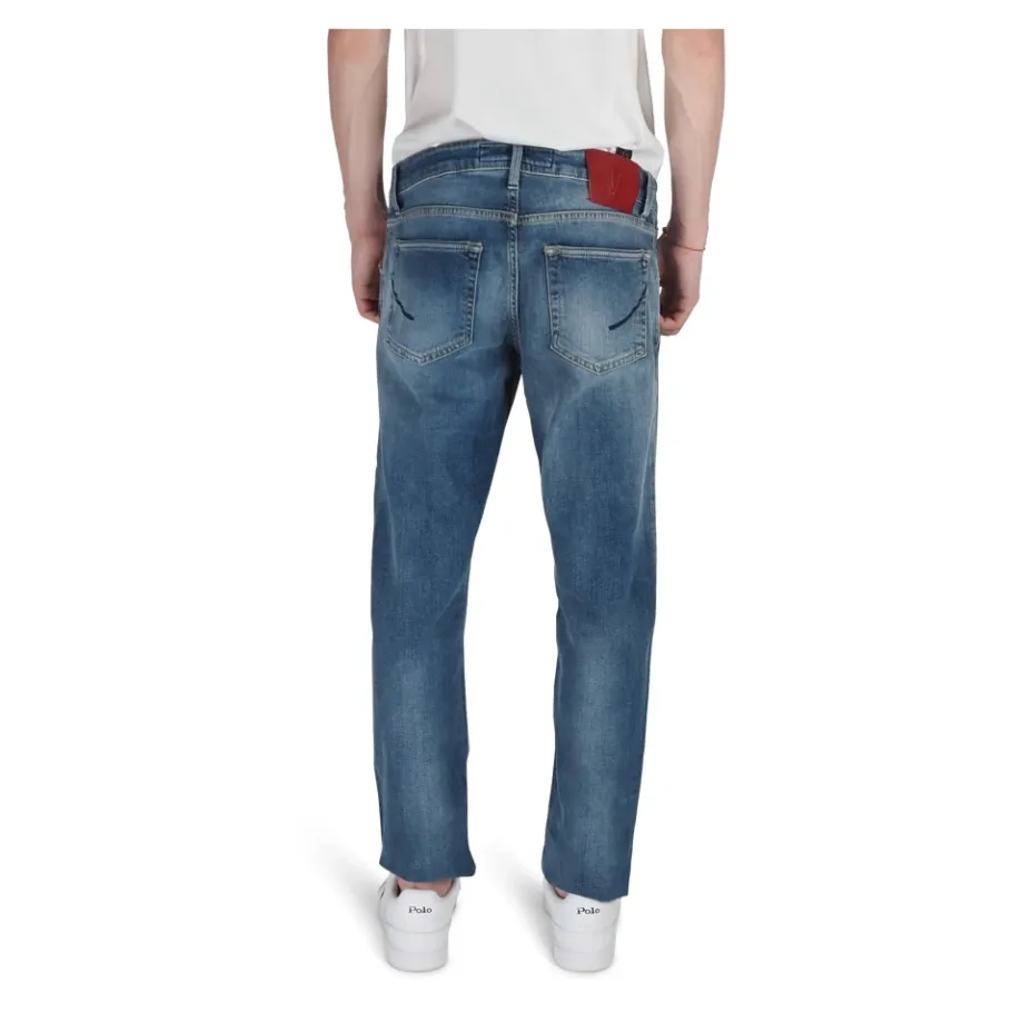 Hand Picked Vervaagde denim slim fit jeans-Heren Jeans