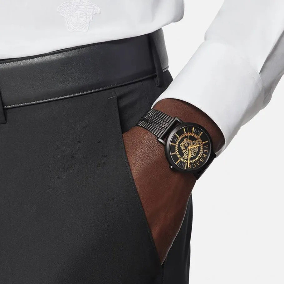 Versace V-Essential Roestvrijstalen Armbandhorloge-Heren Horloges