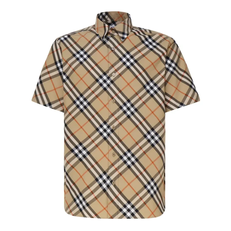 Burberry Vintage Check Shirt met korte mouwen-Heren Overhemden