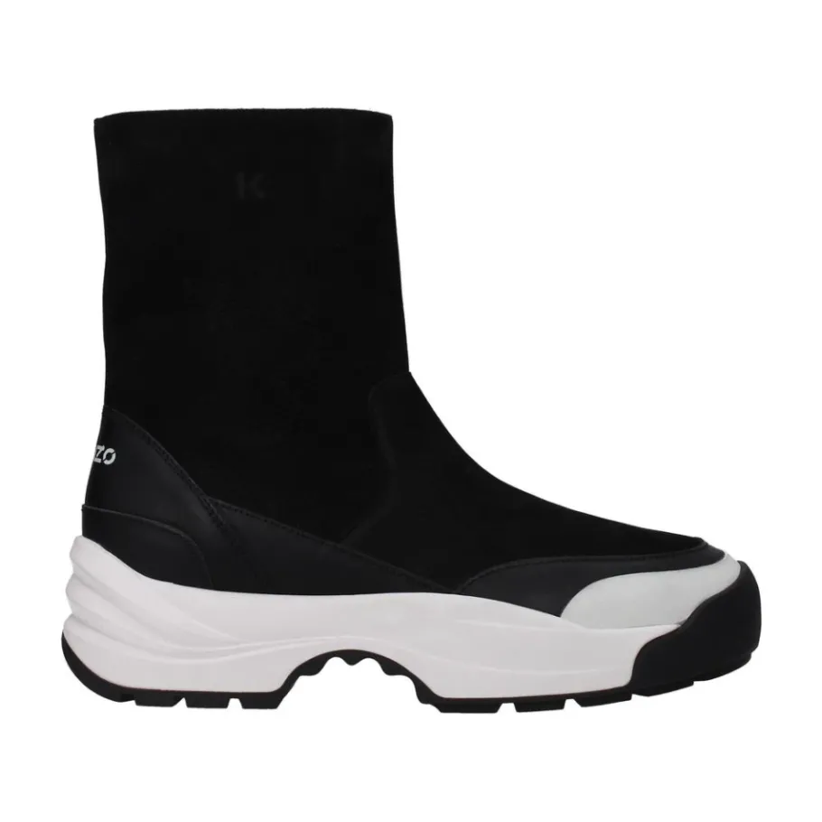 Kenzo Vintage Leren Enkellaarzen met Rits-Heren Snowboots
