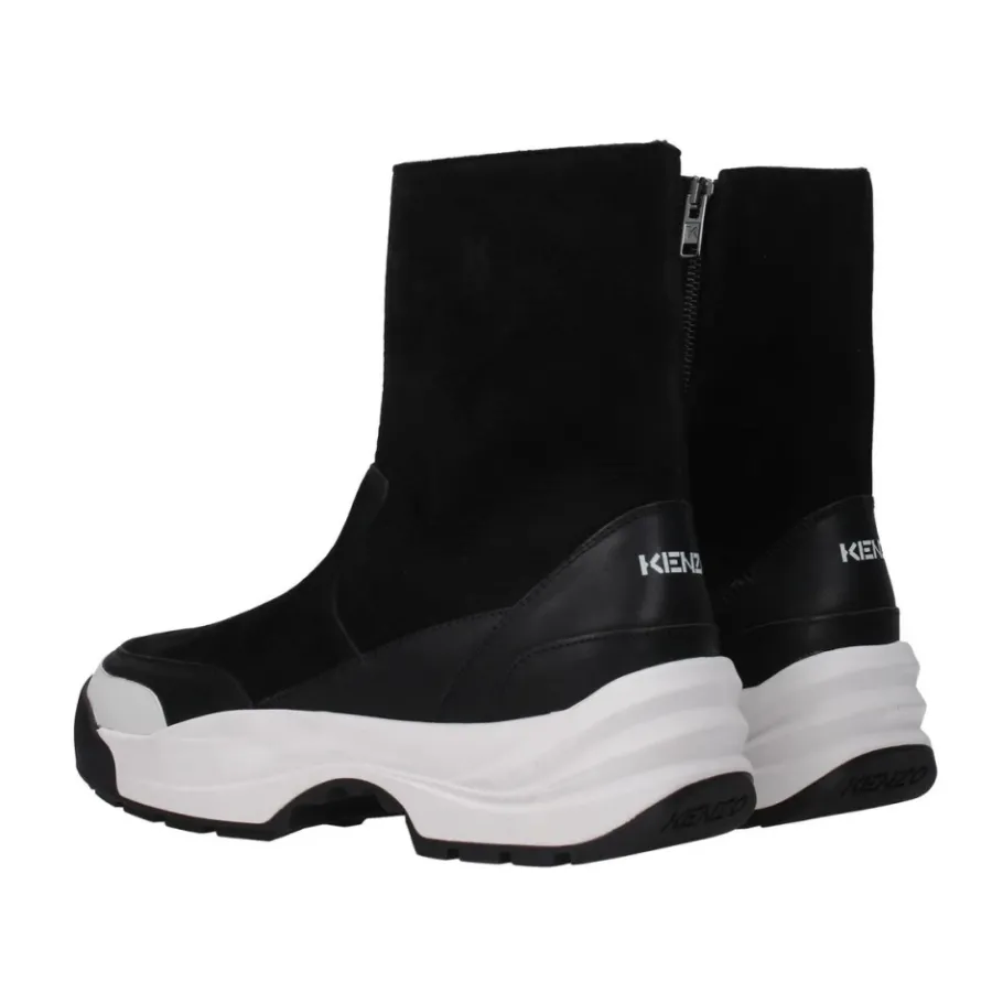 Kenzo Vintage Leren Enkellaarzen met Rits-Heren Snowboots