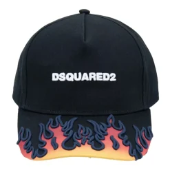 Dsquared2 Vlam Detail Katoenen Baseballpet-Heren Petten