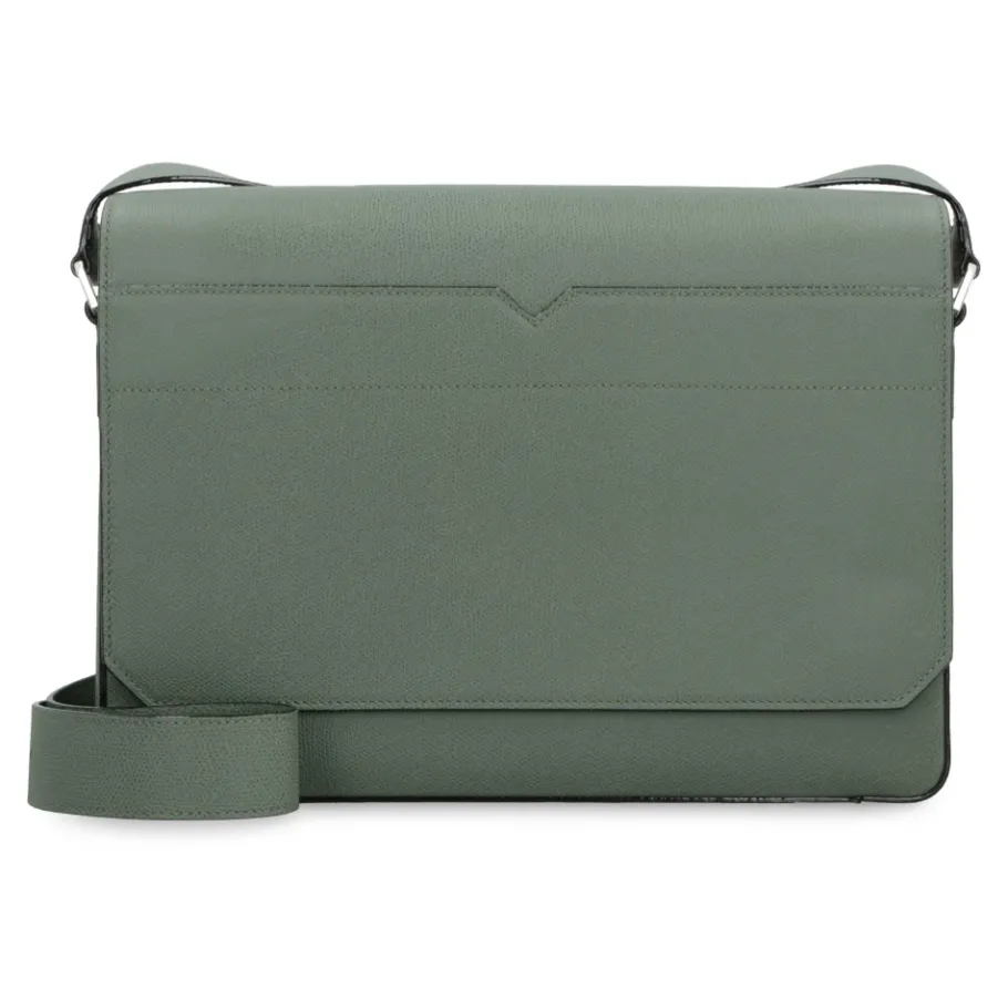 Valextra V-Line Leren Messenger Bag-Heren Tassen