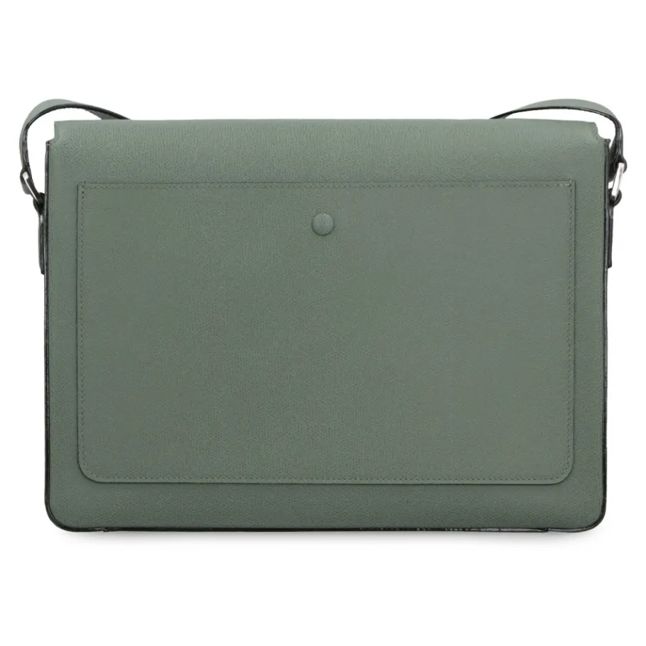 Valextra V-Line Leren Messenger Bag-Heren Tassen