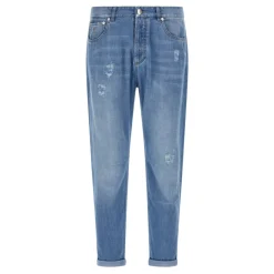 Brunello Cucinelli Vrijetijdsbroek met vijf zakken-Heren Jeans
