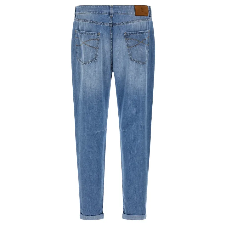 Brunello Cucinelli Vrijetijdsbroek met vijf zakken-Heren Jeans