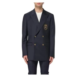 Dolce & Gabbana Wapen Geborduurd Blazer-Heren Kostuums