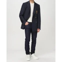 Dolce & Gabbana Wapen Geborduurd Blazer-Heren Kostuums