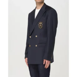 Dolce & Gabbana Wapen Geborduurd Blazer-Heren Kostuums