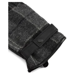 Barbour Waterdichte Tartan Wolmix Leren Handschoenen-Heren Handschoenen