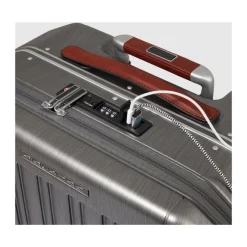 Piquadro Wheeled laptop briefcase for iPad®Pro 12,9”, TSA lock with USB and USB Type-C ports-Heren Tassen
