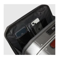 Piquadro Wheeled laptop briefcase for iPad®Pro 12,9”, TSA lock with USB and USB Type-C ports-Heren Tassen