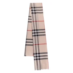 Burberry Wide Check Wool-Silk Scarf-Heren Sjaals