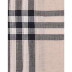 Burberry Wide Check Wool-Silk Scarf-Heren Sjaals