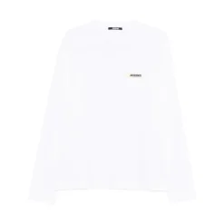 Jacquemus te Crew Neck Lange Mouwen T-shirt-Heren Shirts
