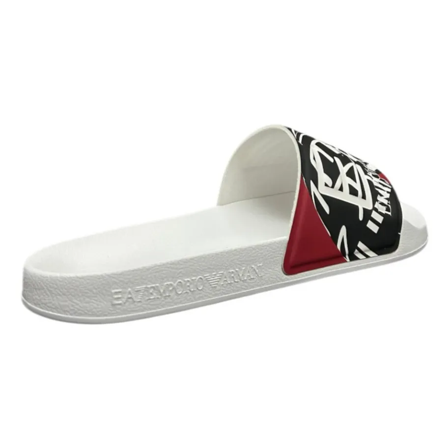 Emporio Armani EA7 Witte Flip Flops & Sliders-Heren Slippers