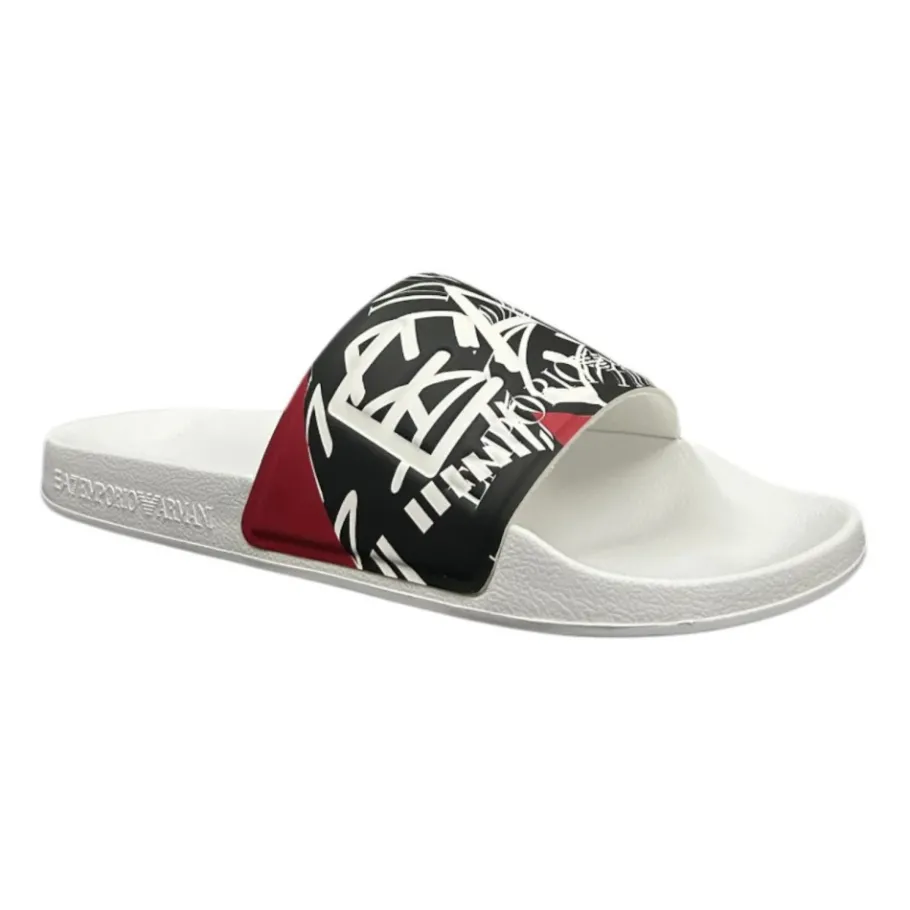 Emporio Armani EA7 Witte Flip Flops & Sliders-Heren Slippers