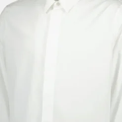 Saint Laurent te Katoenen Poplin Cassandre Overhemd-Heren Overhemden