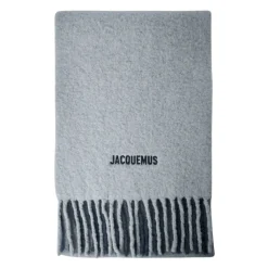 Jacquemus Wol Logo Motief Franje Sjaal-Heren Sjaals