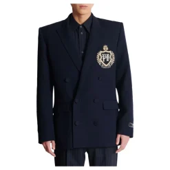 Balmain Wollen blazer met kristal patch-Heren Jassen